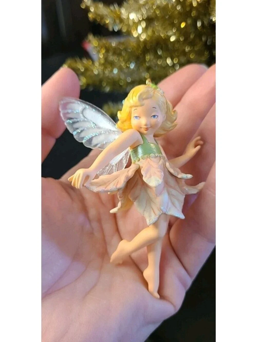 Hallmark 2007 Poinsettia Fairy Repaint Limited Edition Limited Quantity Ornament